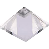 MagiDeal Cristal Natural Obsidiana Cuarzo Pirámide Piedra Cristales de Roca Ornamets - Blanco 2cm- tal como se describe